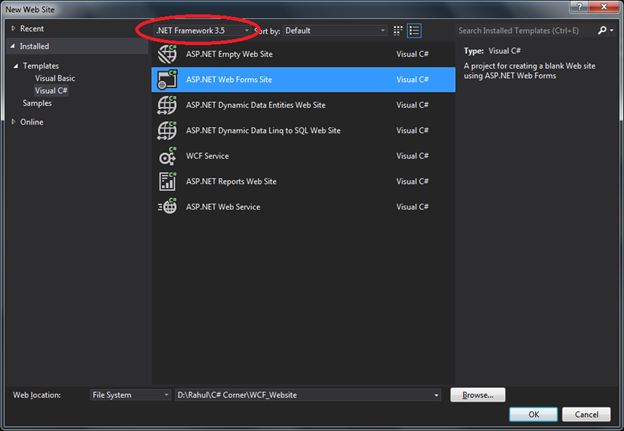Create a Asp.Net website